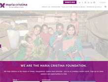 Tablet Screenshot of mariacristinafoundation.org